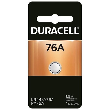 DURACELL Battery, 15 V Battery, 190 mAh, A76 Battery, Alkaline, Lithium, Manganese Dioxide PX76A675PK